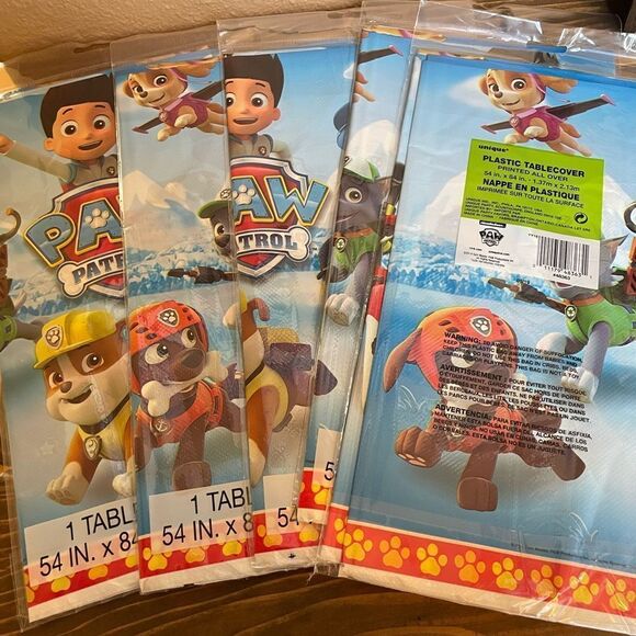 Paw Patrol New Party Table Cloths 54x81 inches Set of 5! - Picture 9 of 9